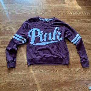 Maroon VS pink sweatshirt